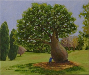 The Bottle Tree - Oil on canvas 25cmx30cm